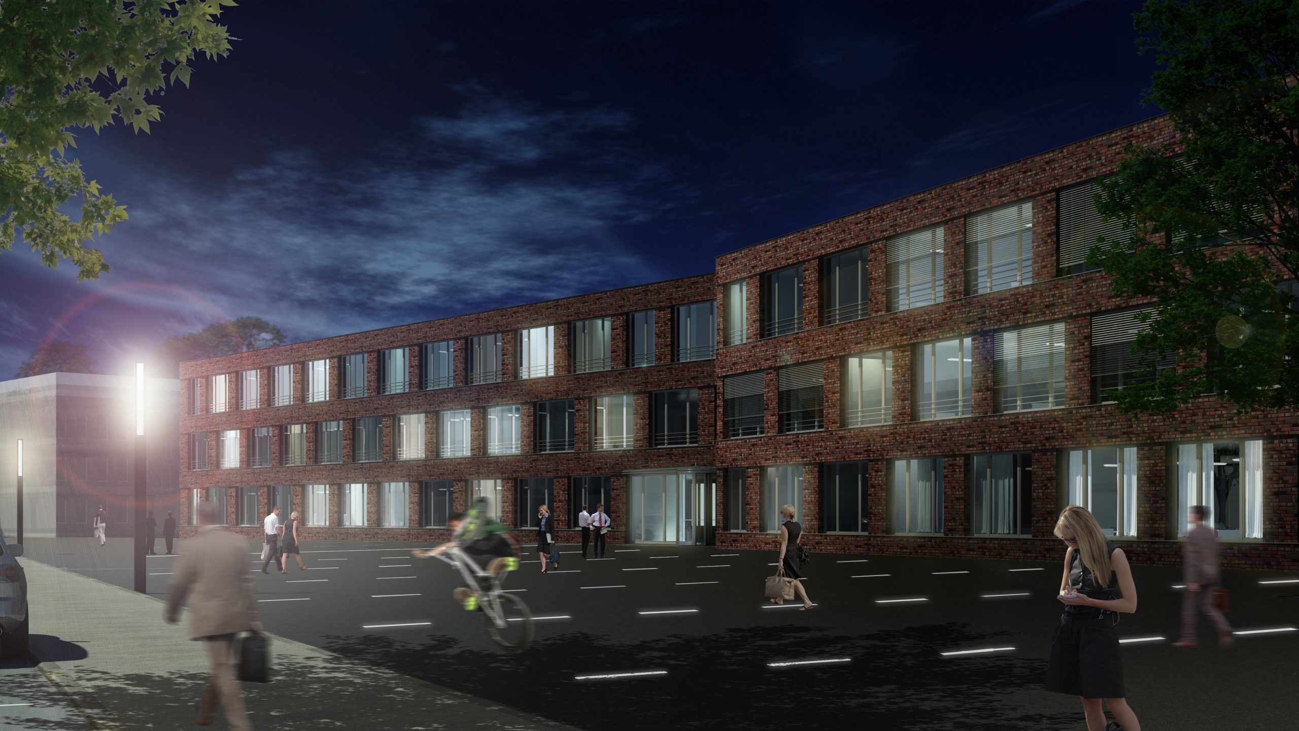9158_RAG Montan_Essen_Modelansicht bei Nacht_von Kölbl Kruse